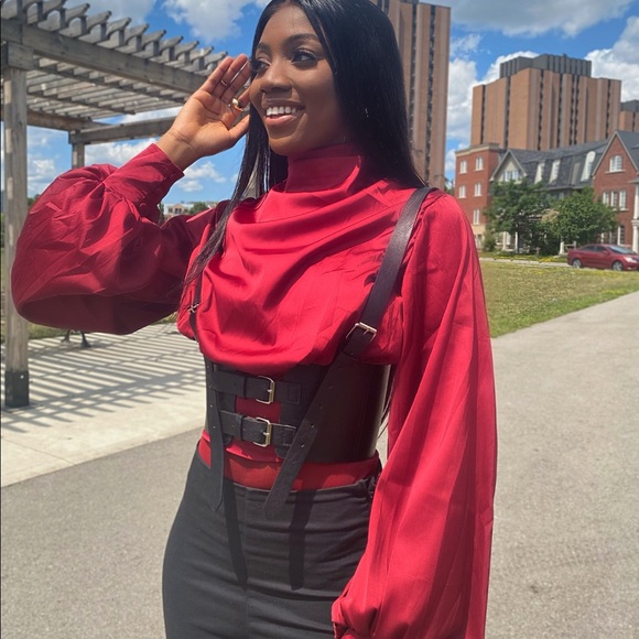 Classy silk long sleeves Blouse - Picture 2 of 6